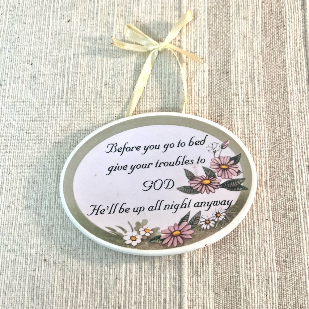 Vintage MWW Market ceramic sign god gift